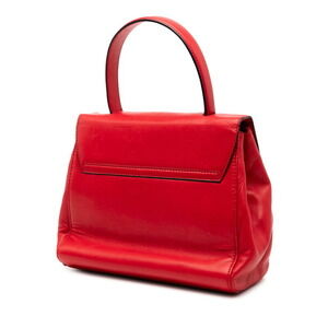 Prada Embleme Lux Bag Red Handle Top Vitello